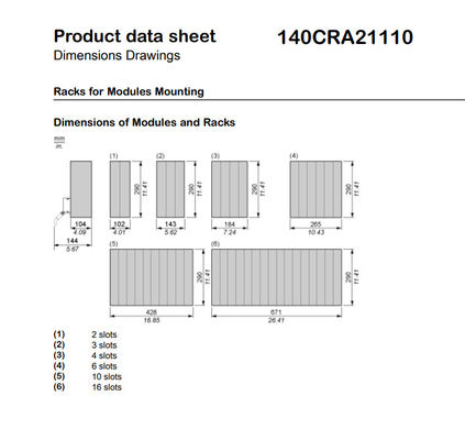Interfaz TSX del descenso del PLC 140CRA21110 DIO de SCHNEIDER TSX Modicon Quantum