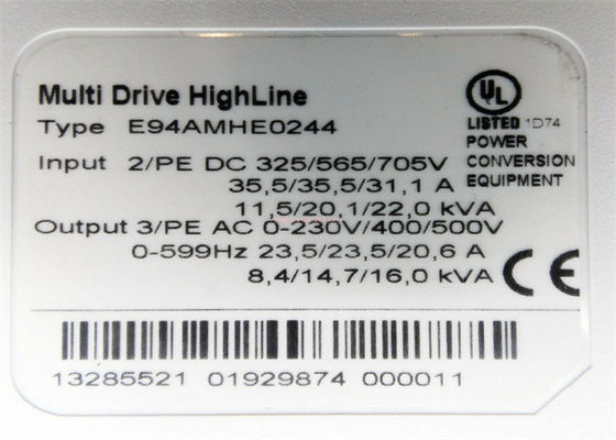 El SERVO variable del inversor de la frecuencia de Lenze E94AMHE0244 CONDUCE 9400 SERIES 325/565/705 V DC 11.5-22 kilovoltios