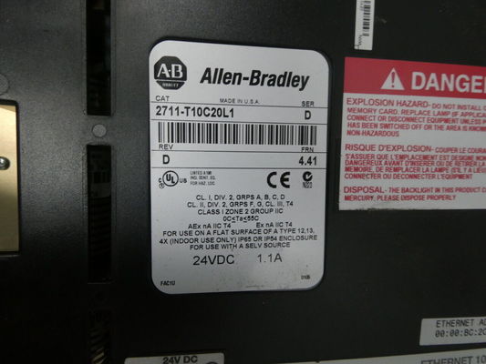 interfaz de 10inch Hmi con la pantalla táctil del Plc Panelview Hmi con Plc 2711-T10C20L1