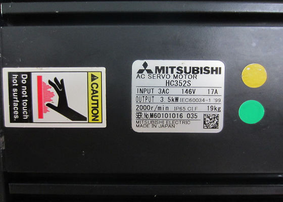 Motor servo industrial 3.5KW de la CA de MITSUBISHI HC352S 2000r/Min Industrial del motor servo de la CA