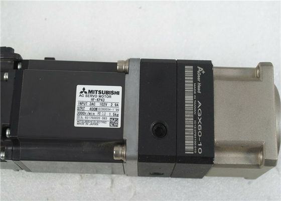 MOTOR SERVO industrial HF-KP43 de la CA de Mitsubishi 400W con 10:1 del RATIO de la cabeza AB060-S1-P2 del engranaje