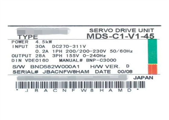 La impulsión serva MDS-C1-V1-45 de la CA Mitsubishi de MELSERVO substituye la NUEVA condición MDS-B-V1-45