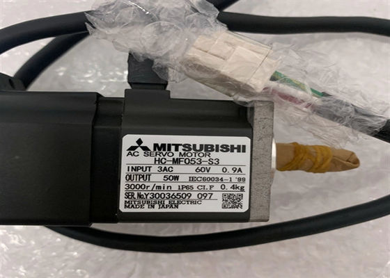 Motor servo industrial 3000 r/min 3AC 60V 0.9A 50W de HC-MF053-S3 Mitsubishi