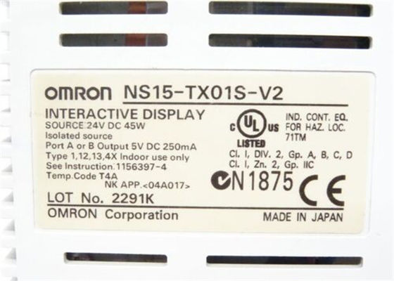 PLATA del INTERFAZ de OPERADOR de Omron NS15-TX01S-V2 15 TCHS ETN+SERIAL+USB