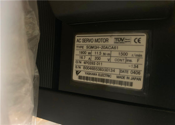 Motor servo industrial SGMGH-20ACA4C de la CA de Yaskawa el 11.5N.m 16.7A 200V del motor servo