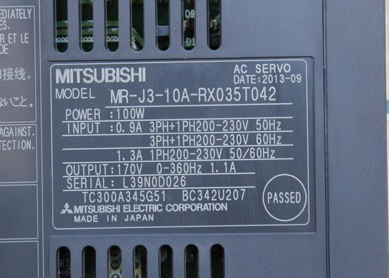 Impulsión industrial serva de la CA del amplificador MR-J3-10A-RX035T042 170V de Mitsubishi Electric 100W en existencia