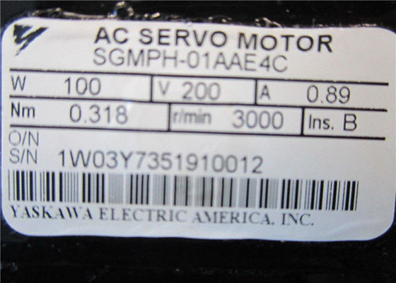 Motor servo industrial C de la CA de Yaskawa 100W 200V 0.89A del motor servo de SGMPH-01AAE4C