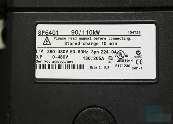 Impulsión serva del inversor 0-480V 180-205A de Unidrive SP6401 90kw/110kW de las técnicas de control de Nidec