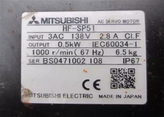 Serie industrial 5kW 1000RPM del HF de Mitsubishi del motor servo de la CA HF-SP51