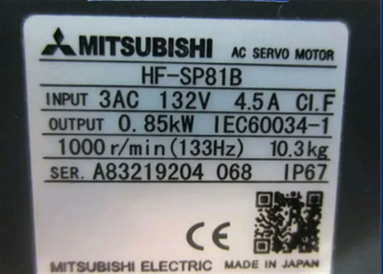 Serie industrial 3PH 1000RPM del HF de Mitsubishi del motor servo de la CA de HF-SP81B