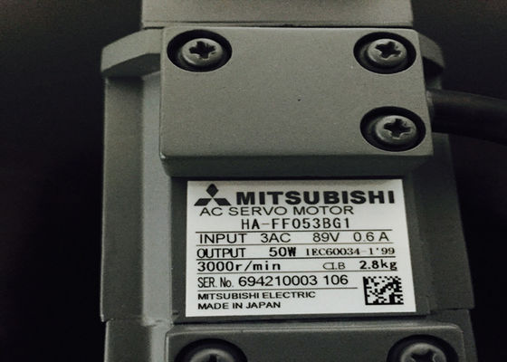 Motor servo industrial 3000r/min HA-FF053BG1 HA-FF053BG2 de Mitsubishi 50W con el engranaje