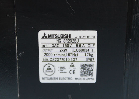 Nuevos motores industriales 3AC 9.6A 150V del motor servo HG-SR202BJ 2KW de la CA de MITSUBISHI en existencia