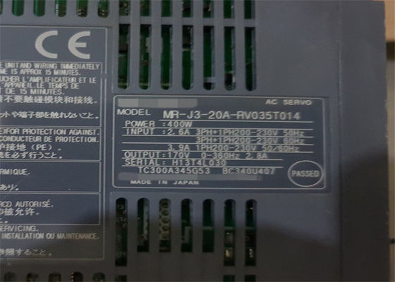 IMPULSIÓN SERVA industrial de la CA del amplificador MR-J3-20A-RV035T014 400W 2.6A de Mitsubishi Electric