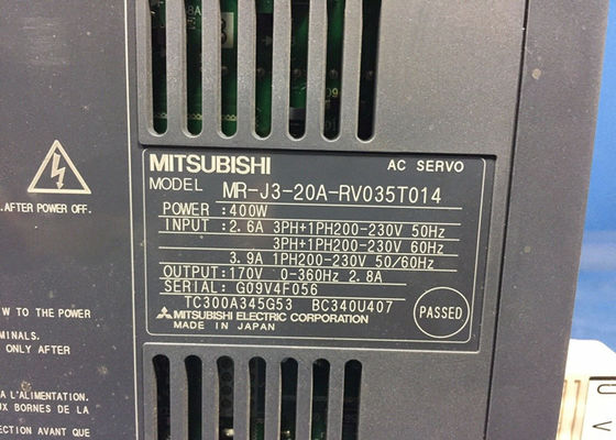 IMPULSIÓN SERVA industrial de la CA del amplificador MR-J3-20A-RV035T014 400W 2.6A de Mitsubishi Electric