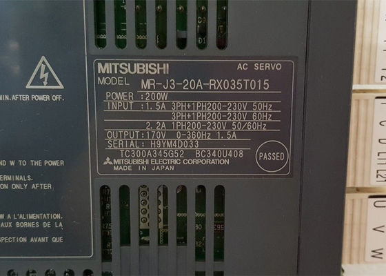 la IMPULSIÓN industrial serva del amplificador 1.5A de la CA de 200W MITSUBISHI MR-J3-20A-RX035T015 hizo salir 170V