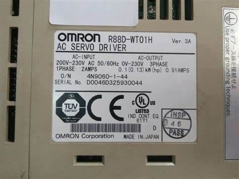 El CONDUCTOR SERVO 1.16A 240V de OMRON R88D-GT01H CARGA tipo de la entrada del análogo/del pulso de 100 W