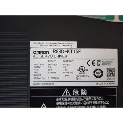 CA serva 380 de OMRON R88D-KT15F ~ 480VAC la fuente 4.7A 480V carga 1,5 kilovatios 4.7A