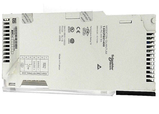 EL ALIMENTACIÓN DE LA AUTOMATIZACIÓN MODICON DE 140CPS21400 SCHNEIDER FUENTE 8AMP 24VDC, PICOVOLTIO: 03, RL: 19