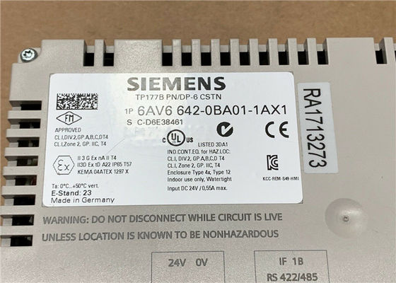 6AV6642-0BA01-1AX1 Siemens SIMATIC TP177B 6&quot; pantalla a color de PN/DP STN 256