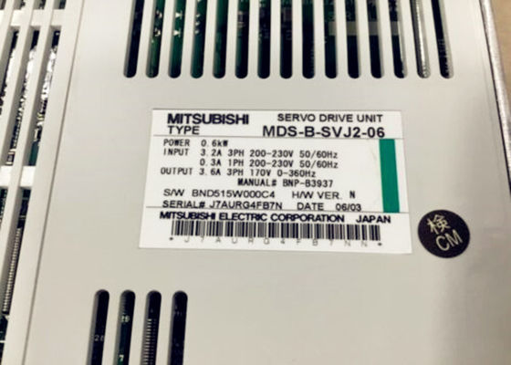 Impulsión serva eléctrica de la CA de Mitsubishi, impulsión serva industrial del eje de la CA MDS-B-SVJ2-06