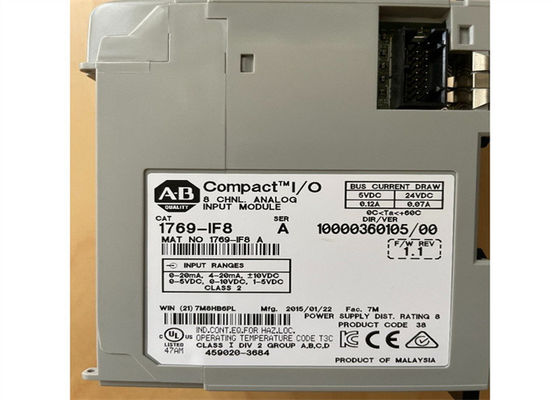 ALLEN BRADLEY 1769-IF8 ENTRÓ EL MÓDULO 8 SEÑALA VOLTAGE/CURRENT ANÁLOGO 5-24 VDC 0.12/0.07 AMPERIOS