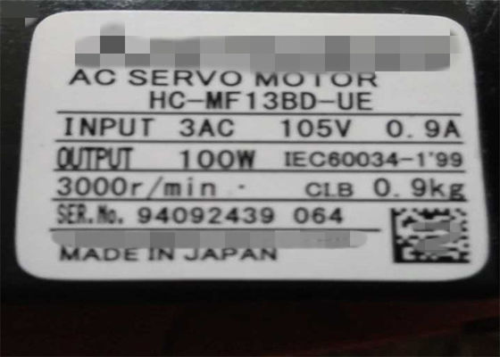 Mitsubishi 100W viaja en automóvili el motor servo eléctrico de la CA de HC-MF13BD-UE NUEVO en existencia