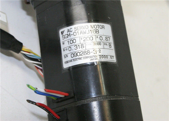 Motor servo eléctrico industrial los 0.318N.m 100w de Yaskawa del motor servo de SGM-01AWJ16B