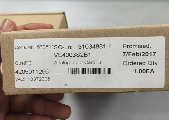 Tarjeta entrada análoga VE4003S2B1, 8 Ch, 4-20mA, CIERVO, SERIE 2 de EMERSON DELTAV NUEVA