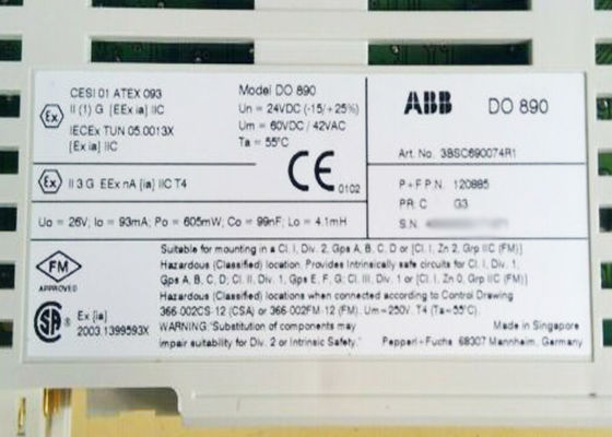 La salida de 3BSC690074R1 DO890 Digitaces ES módulo de la entrada-salida de 4CH ABB 800xA