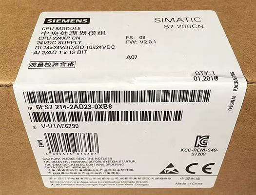 LA CORRIENTE CONTINUA DE LA UNIDAD DEL ACUERDO DEL NC 224XP DEL MÓDULO S7-200 DE LA CPU DE SIEMENS 6ES7214-2AD23-0XB8 SUMINISTRA 14 DI DC