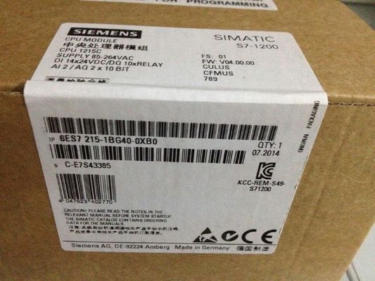 Puertos de la CPU AC/DC/relay 2 PROFINET del acuerdo de la CPU 1215C de SIEMNES 6ES7215-1BG40-0XB0 S7-1200