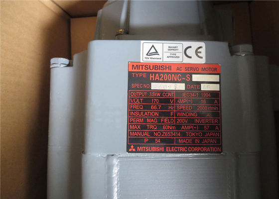Velocidad original serva industrial 2000r/min de Mitsubishi HA200NC-S del motor 3.5KW NUEVA