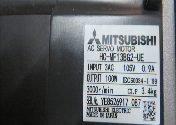 MOTOR SERVO HC-MF13BG2-UE de la CA de Mitsubishi 100W CON EL ENGRANAJE NUEVO en existencia