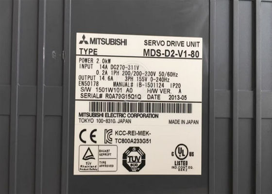El servo industrial MDS-D2-V1-80 conduce la CA 200-230V 50/60Hz 0.2A de la serie MDS-D de Mitsubishi