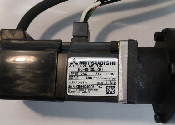 Motores industriales servos 3AC 51V 0.9A 3000r/min del motor 50W de la CA de HC-KFS053G2 Mitsubishi