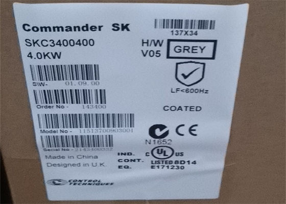 INVERSOR 3PH 400V de COMANDANTE SKC3400400 VARIABLE AC DRIVE de las TÉCNICAS de CONTROL de 4.0KW EMERSON