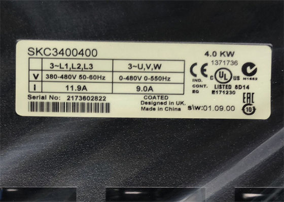 INVERSOR 3PH 400V de COMANDANTE SKC3400400 VARIABLE AC DRIVE de las TÉCNICAS de CONTROL de 4.0KW EMERSON