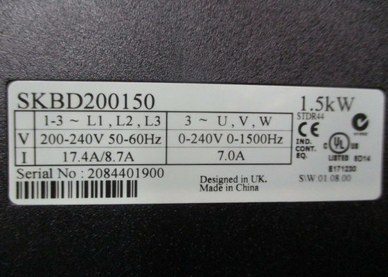 COMANDANTE SK 1.5KW 200-240V 50-60Hz 17.4A/8.7A de las TÉCNICAS de CONTROL de NIDEC EMERSON SKBD200150