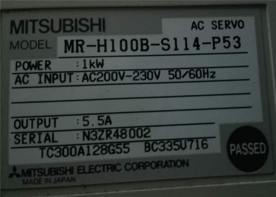Melservo MR-H Serie Mitsubishi Servo Dirección MR-H100B-S114-P53