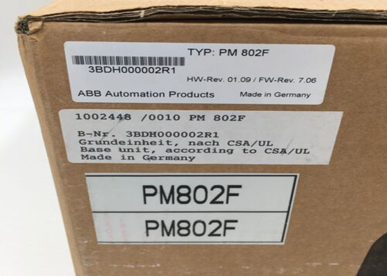El módulo de control del regulador PM802F del campo de ABB AC800F SATISFACE la unidad básica de la CPU del SPS 3BDH000002R1