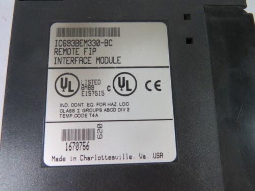 IC693BEM330 GE Fanuc FIP Bus Interface Module Serie 90-30 Controlador lógico programable