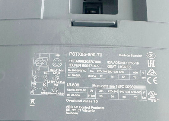 PSTX85-690-70 1SFA898208R7000 PSTX Softstarter 85A 208 ~ 690VAC Nuevo