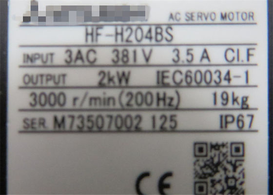 Mitsubishi 381V 2KW Servomotores eléctricos de CA HF-H204BS / HF-H204BS-A48