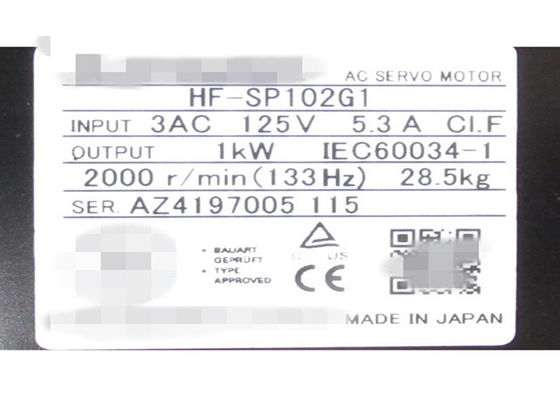 Unidad de motor servomotor industrial compacto MITSUBISHI HF-SP102G1 (1/6) El engranaje es el CNVM-6120-6