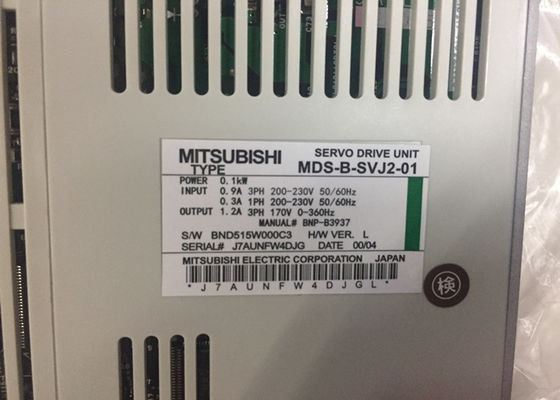 Mitsubishi accionamiento eléctrico MDS-B-SVJ2-01 Industrial AC Servo motor de accionamiento Unidad 0.1KW 0.9A