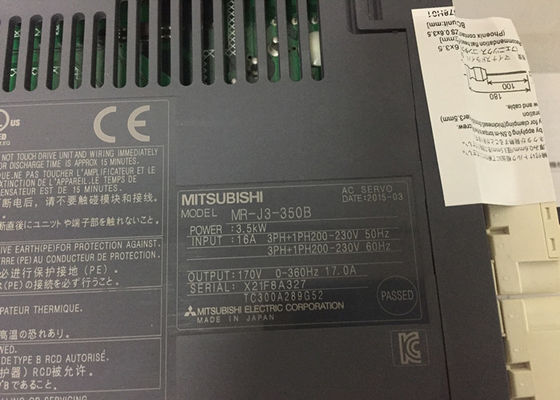 Amplificador servo de la CA de la serie industrial de la impulsión MR-J3-350B MR-J3 de Mitsubishi Electric 3.5KW NUEVO