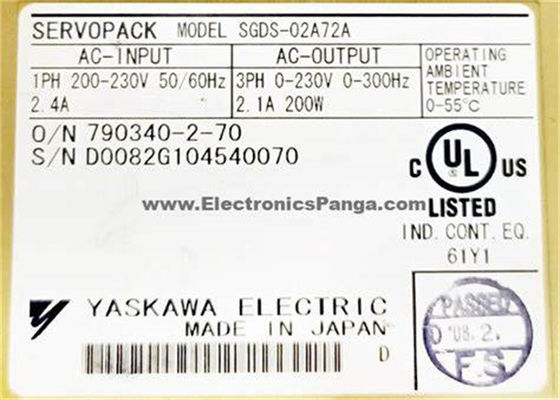 Yaskawa SGDS-02A72A 200-230V Servos de tensión Nuevo en el original