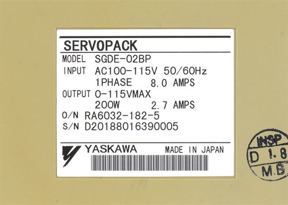 Yaskawa SGDE-02BP AC Servo Amplificador Nuevo en la caja original