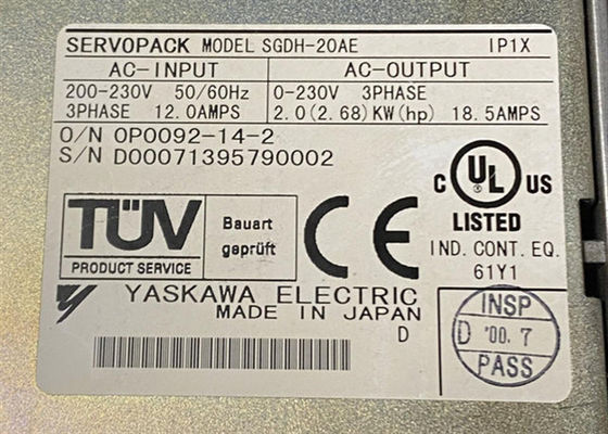 Servo motor de la serie Yaskawa SGDH-20AE Nuevo en la caja original