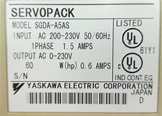 Yaskawa SGDA-A5AS 230V AC Servo Amplificador Nuevo y original